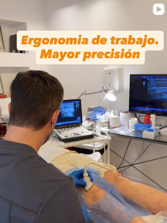 Ergonomía de trabajo y precisión ecoguiada